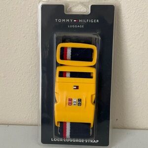 Tommy Hilfiger Yellow and Navy Luggage Strap